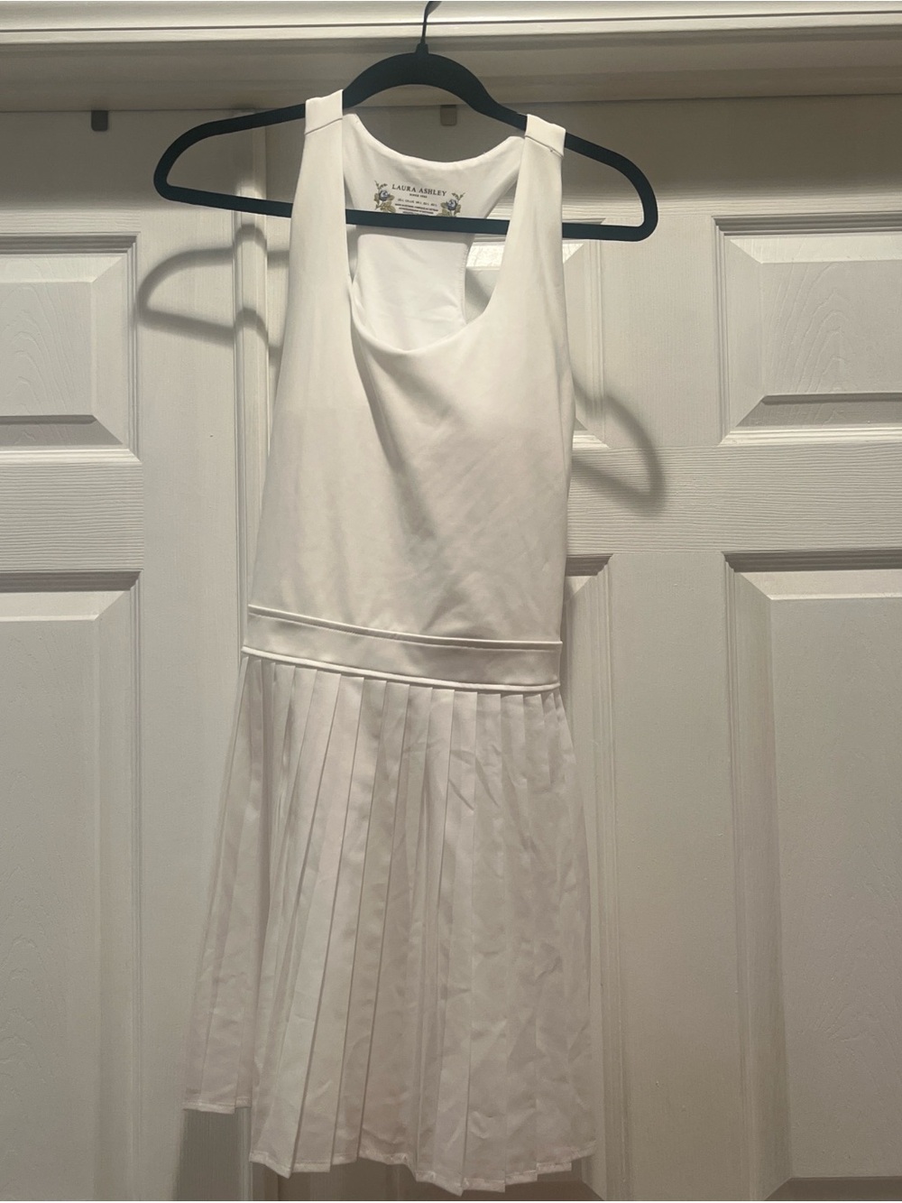 Laura Ashley White Pleated Skirt Set Dress